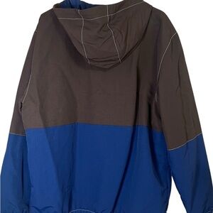 Blue and Black Hooded Jacket